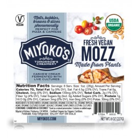 Queso Vegano Fresco Tipo Mozzarella Natural Miyokos 227 g