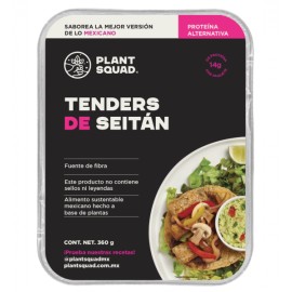 Seitán Tenders No Chicken (Tiras de Seitán Empanizadas Sabor Pollo) Plant Squad 360 g