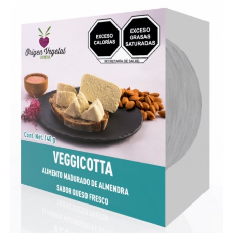 Queso Maduro  Tipo Ricotta Veggicotta Origen Vegetal 140 g