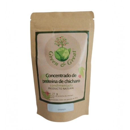 Proteína De Chícharo sabor Chorizo Green & Great 21 g