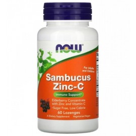 Sambucus, Zinc y Vitamina C Now Foods 60 pastillas