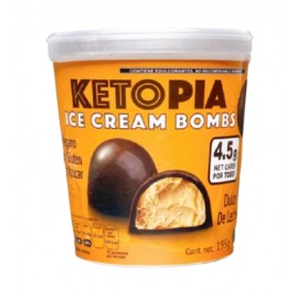 Helado Vegano Ketopia Bombas de Dulce de Leche Frozen Boutique 195 g