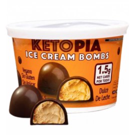 Helado Vegano Ketopia Bombas de Dulce de Leche Frozen Boutique 65 ml