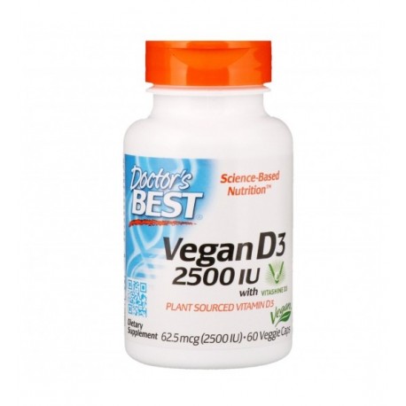 Vitamina D3 Vegana con Vitashine D3 Doctor's Best 60 cap/62.5 mcg