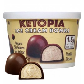 Helado Vegano Ketopia Bombas de Crema de Vainilla Frozen Boutique 65 ml